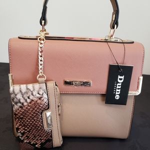 NWT Dune London Snakeskin Pink/Mauve & Wallet